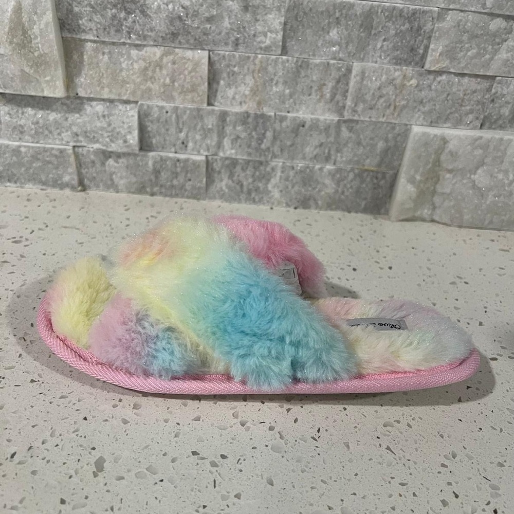 Colorful Kids Fluffy Slippers